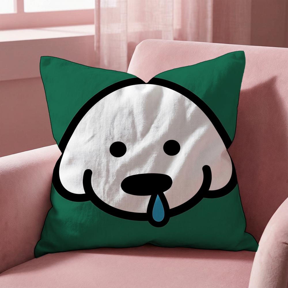 Meme cute puppy memes Cushion Cover MultiScene Pillow Cover for Home Car Reversible Soft Durable for Daily Use