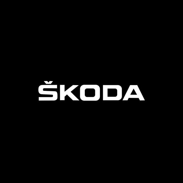 ZDVK6 2pcs Car Door Light For SKODA KODIAQ YETI 12-17 Octavia 15-24 KAROQ 17-24 Decor Lamp Glass Projection Never Fade Car Accessories