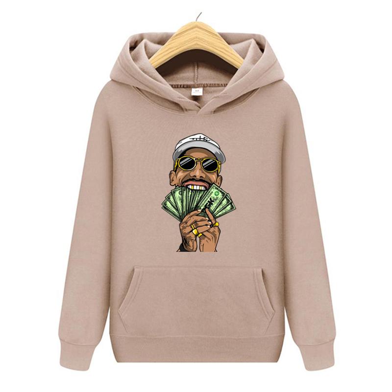 Осень и зима, новая персонализированная одежда с принтом доллара для мужчин и женщин, толстовка с капюшоном для любителей, пуловер для бега, спортивная толстовка