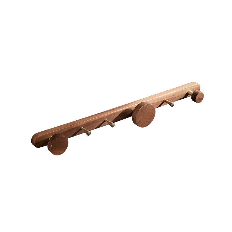 Creative Solid Wood Bathroom Coat Hook Towel Hook Black Walnut Row Hook Toilet Porch Door Back Wall Mounted Coat Hat Hooks