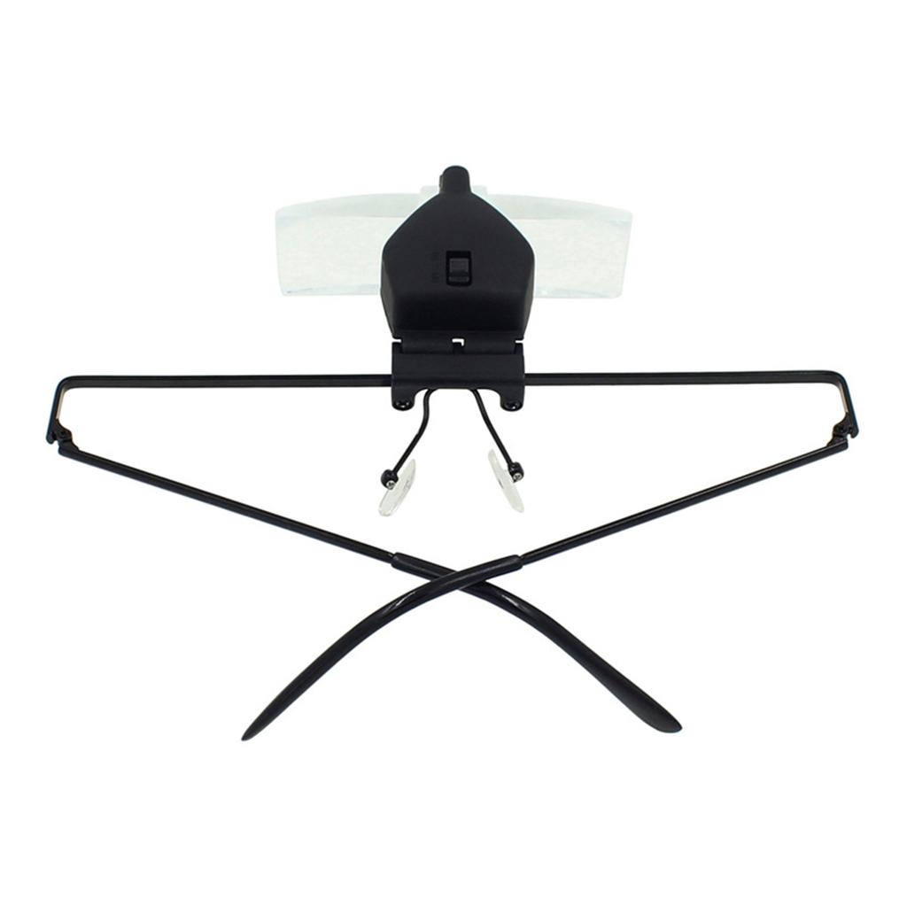 Magnifying Glasses, Head Magnifier Glasses with LED Lights and Detachable Lenses 1.5X 2.5X 3.5X for Reading