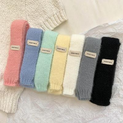 Stackable Wear Winter Scarf Solid Color Narrow Scarf Fashionable Neck Warmer  for Women