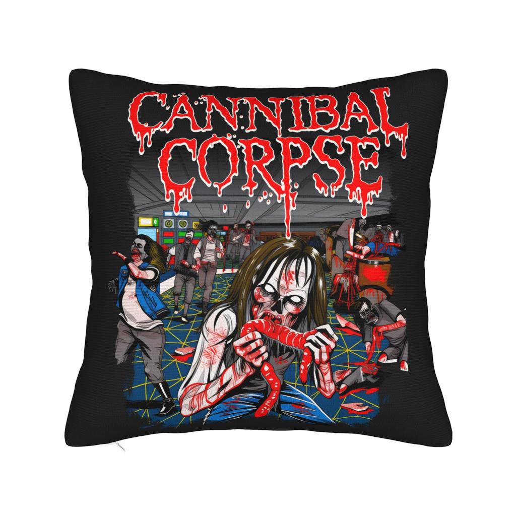Pillow Case Death Metal Band Cannibal Corpse Soft  Pillow Cover For Sofa Home Decoration Retro Trendy Pillowcases