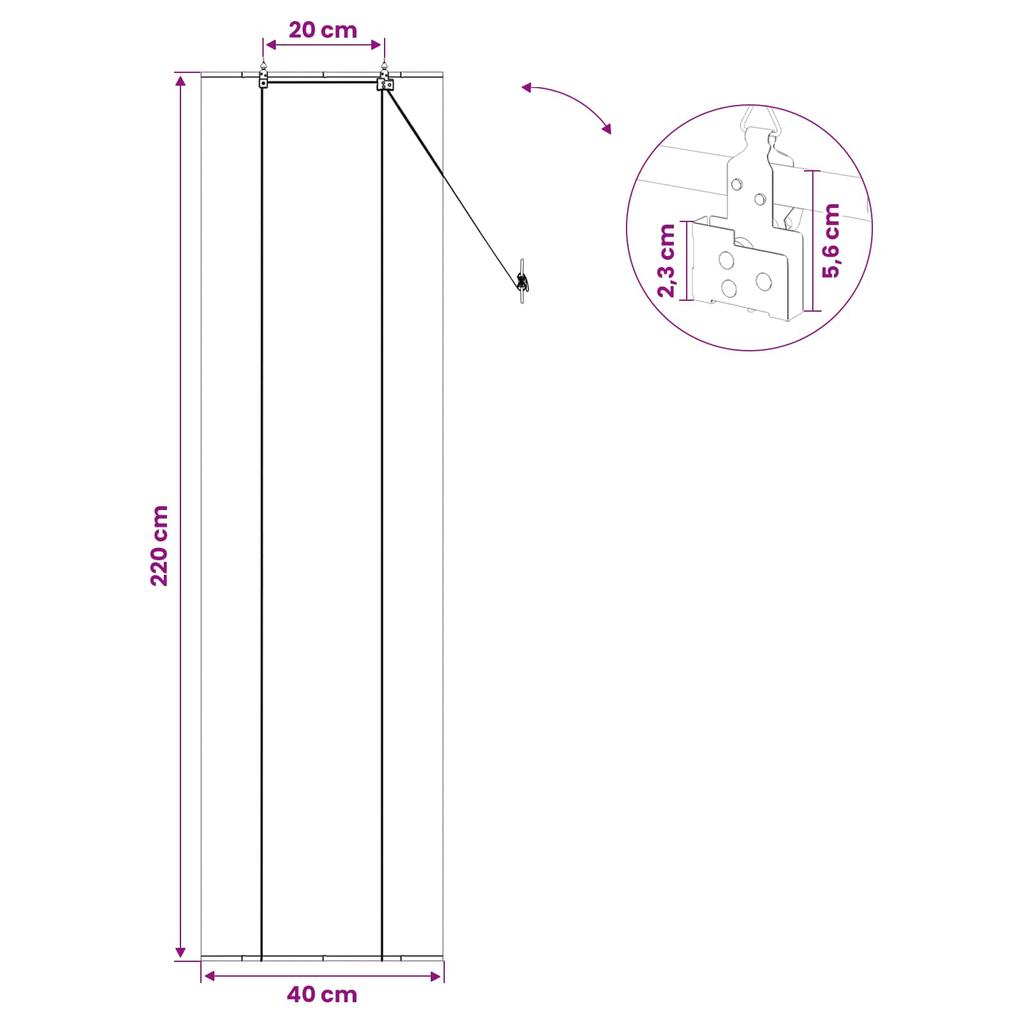 Natural Bamboo Roller Blind 40 x 220 cm