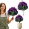 50 см Искусственное растение лаванды для сада, уличное украшение, реалистичный куст из искусственных цветов с колышком для втыкания в землю, для двора, патио, крыльца, ландшафтного дизайна