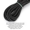 7mm 10m   32.8ft Clothes Round Elastic Rope Cord with Strong Elasticity for Clothing DIY Black