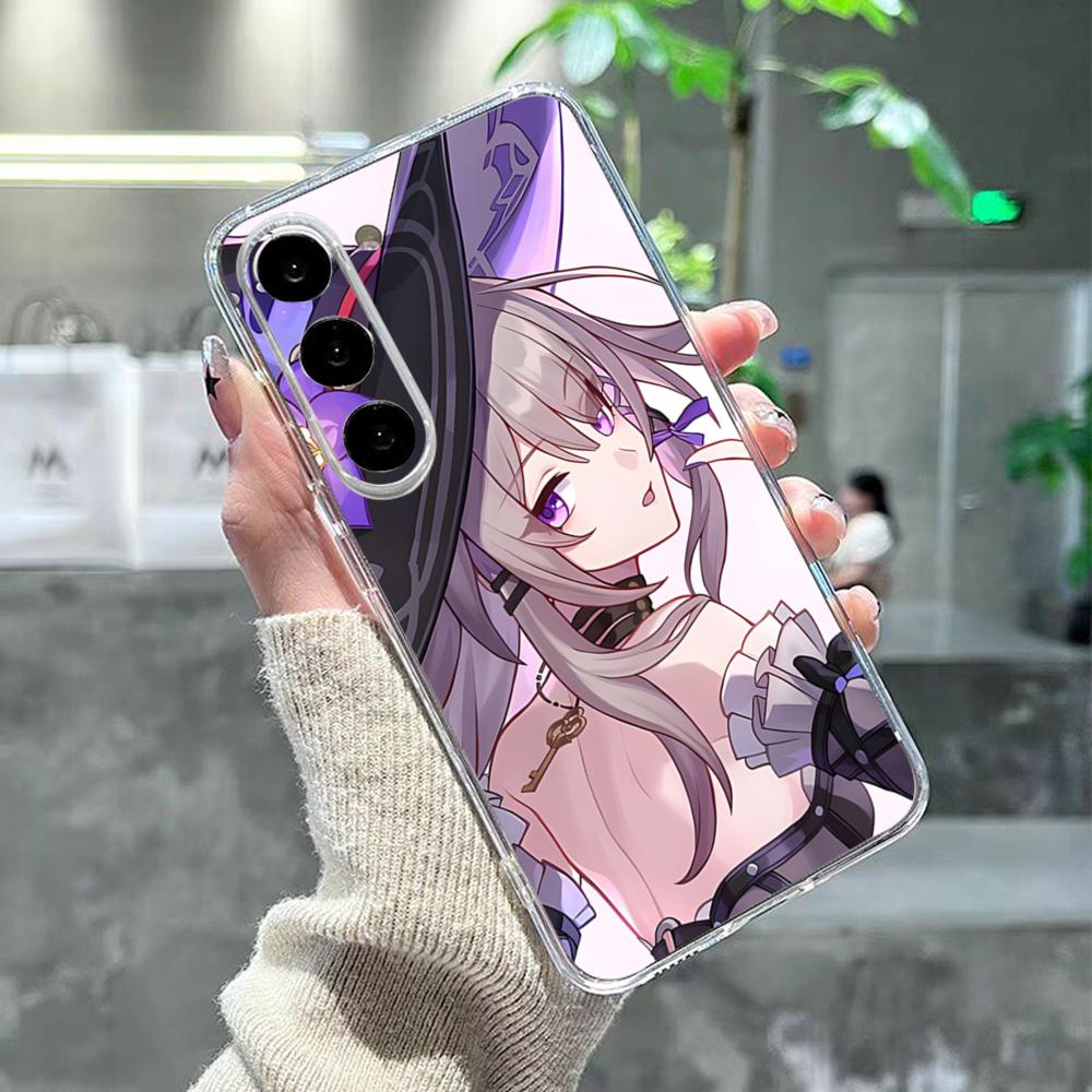 Чехол для телефона Honkai Star Rail Herta для Samsung S26 S25 S24 Ultra S23 Fe S22 S20 S21 Plus Plus 5G Fe Прозрачная крышка