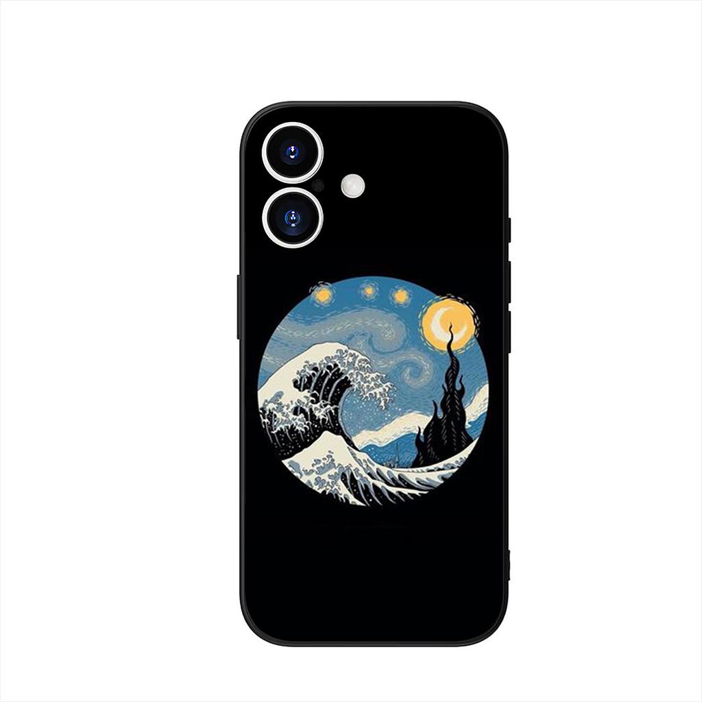 Phone Cover for Apple iPhone 16 15 14 Plus 13 12 Mini 17 Pro Max + 16E Air 16+ ProMax Case The Great Wave of Kanagawa Art Casing