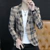 New Style Suit Men's Casual Korean Version Slim Fit Single Top Youth Handsome Personality Small Suit Suit Coat Trend
