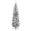 VidaXL Sapin de Noël artificiel mince flocon de neige Vert 210 cm PVC