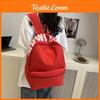 Solid Student Color Schoolbag Backpack Nylon Material Internal Phone Pocket