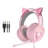 Новая версия Cat проводной игровой гарнитуры для ноутбука для киберспорта The Pink Crystal Header с пшеницей