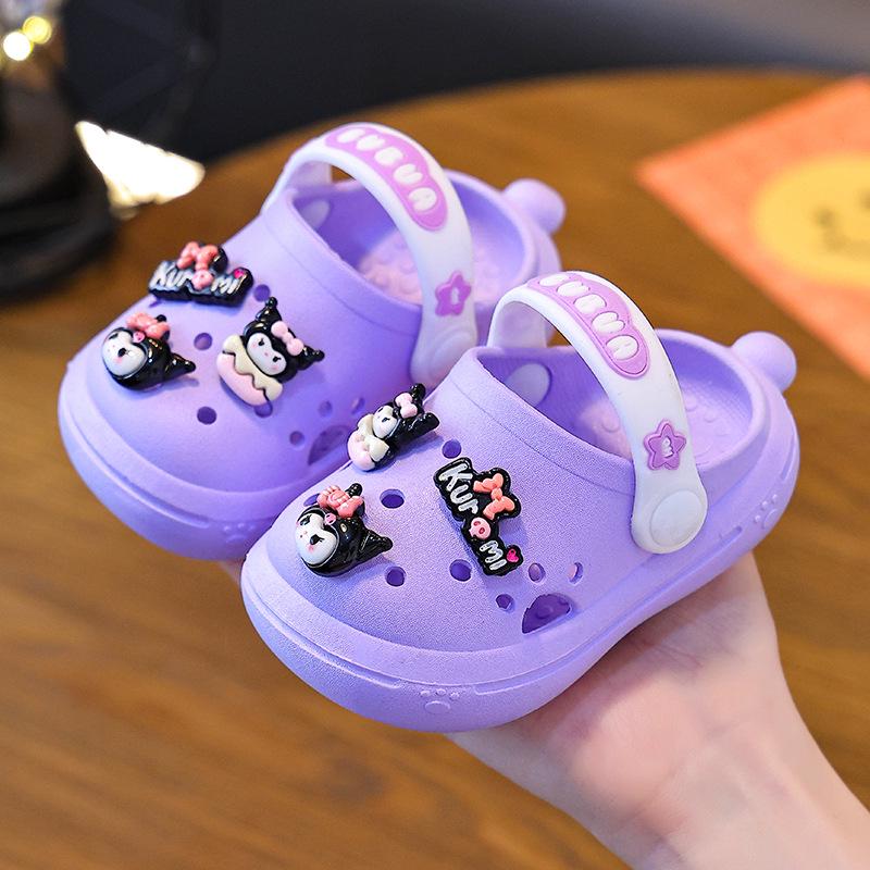 Летние мультяшные тапочки для девочек и малышей – Мягкая, нескользящая домашняя обувь
