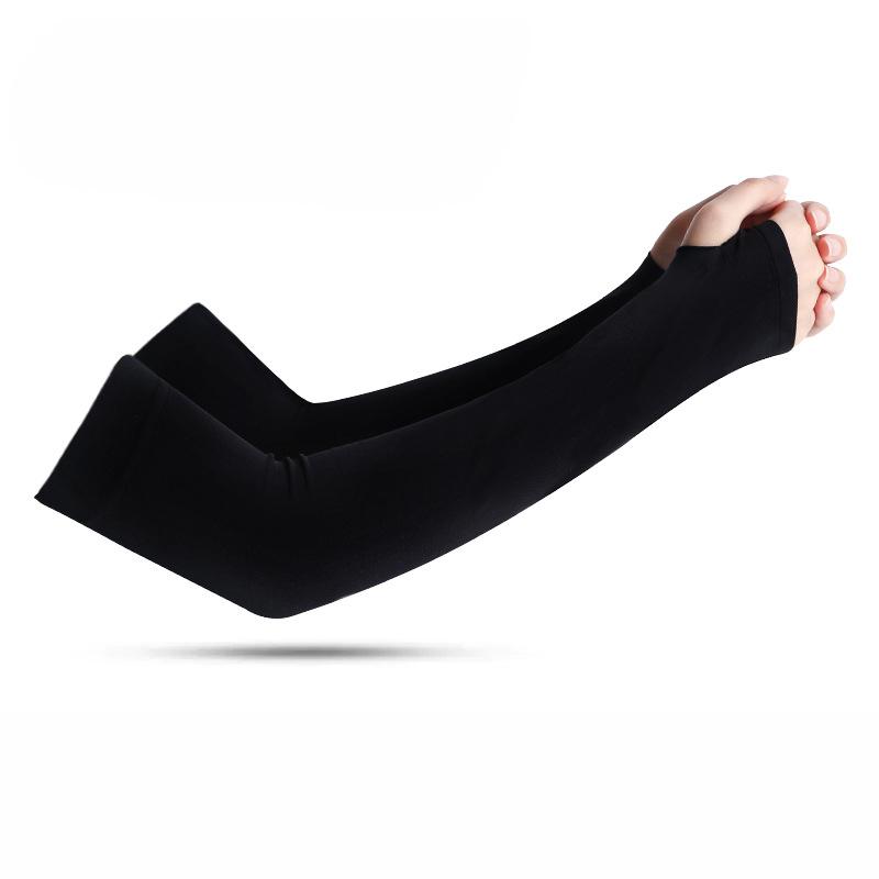 Sun Protection Ice Silk Polyester Sleeves Summer Cycling Outdoor Men's Driving Arm Sleeves Long Style