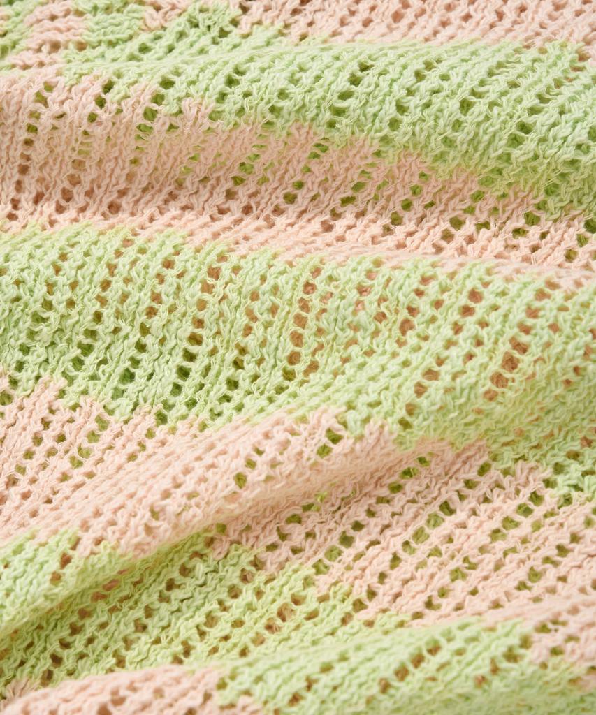 COVERNAT WOMAN Striped Half Knit Light Pink