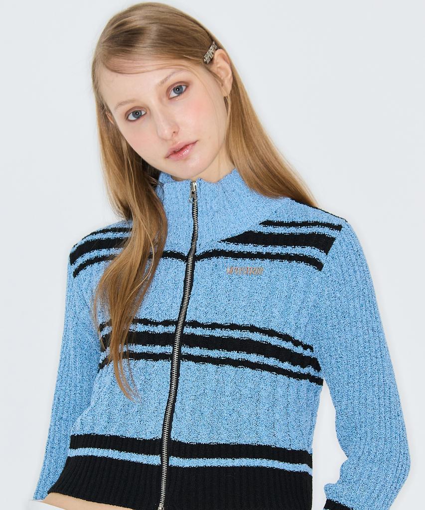 LUVISTRUE Shining Knit Zipup(Blue)