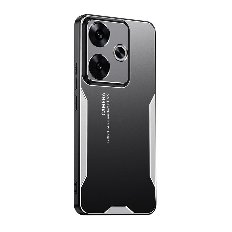 Чехол из алюминиевого сплава для POCO M6 4G F6 X6 M6Pro, металлический матовый бампер, силиконовый противоударный защитный чехол для камеры, чехол для телефона Redmi 13 13C A3 X Note 13R