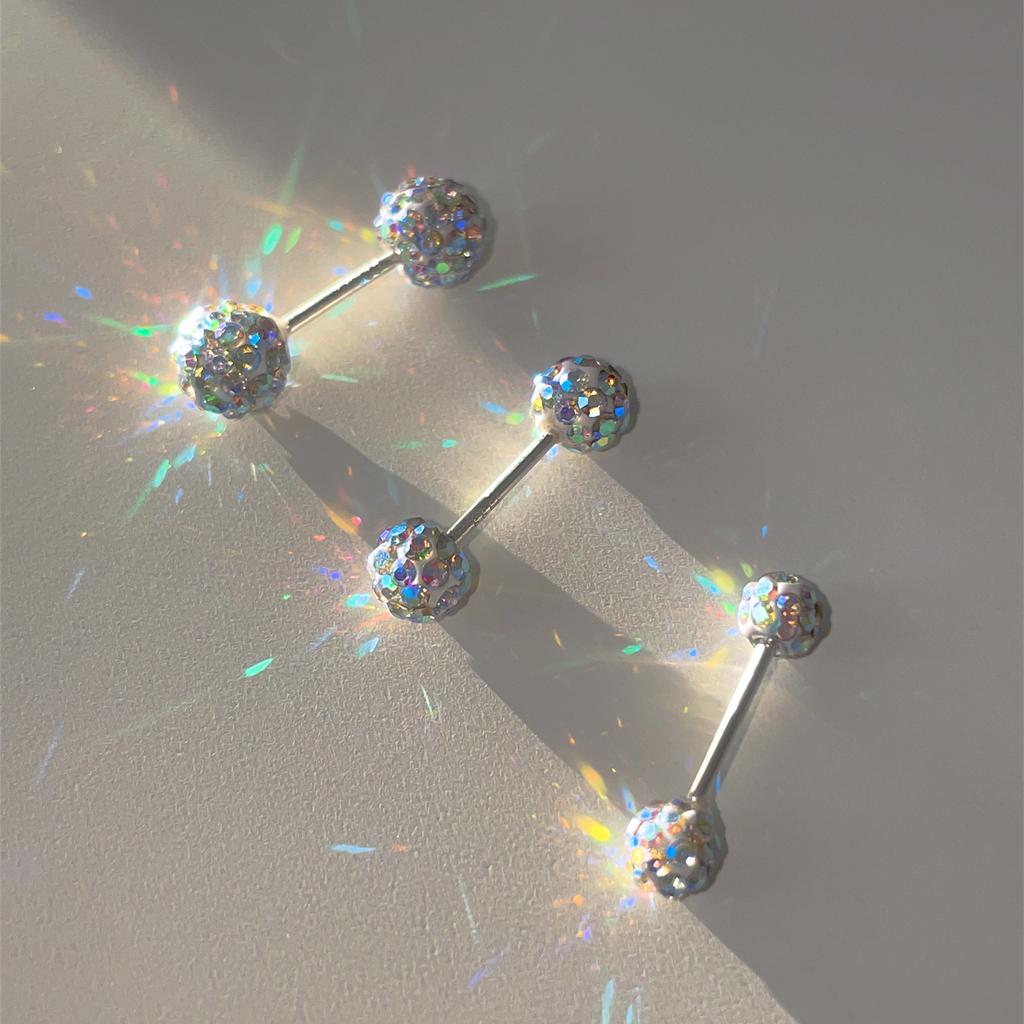 Серьги-гвоздики с цирконием Symphony 999 пробы из серебра и иглы, темперамент, модные, изысканные, женские, высококачественные ювелирные изделия, двуглавая глина