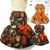 Dress Pumpkin Skeleton Pattern Bow Tie Dog Costume Perfect for Parties Cosplay Photography