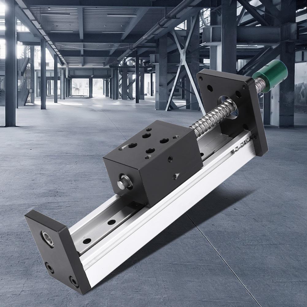 Linear Guide Rail Slide Ball Screw Motion Table 200mm Effective Stroke(1610 Ball Screw)