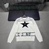 D Family 2025 Autumn/Winter Color Block Pentagram Jacquard Knit Top