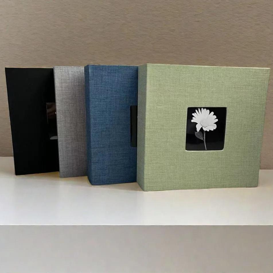 6in Linen Cover Photo Album Interleaf Type Memory Book Large Scrapbook Album Baby Growth
