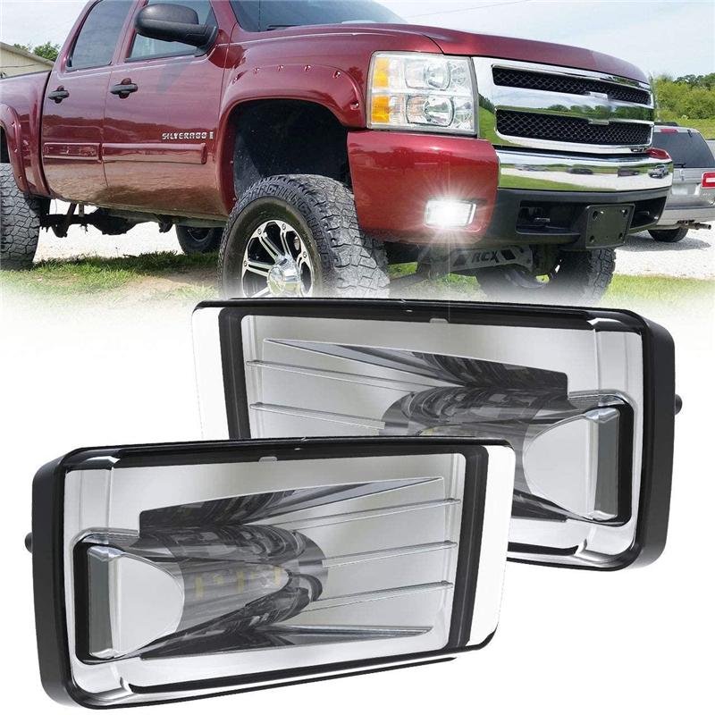 Новые светодиодные противотуманные фары с лампами 5202 в сборе для CHEVY GMC YUKON 2015-2016, черные серебристые фары с лампами 5202, противотуманные фары в сборе
