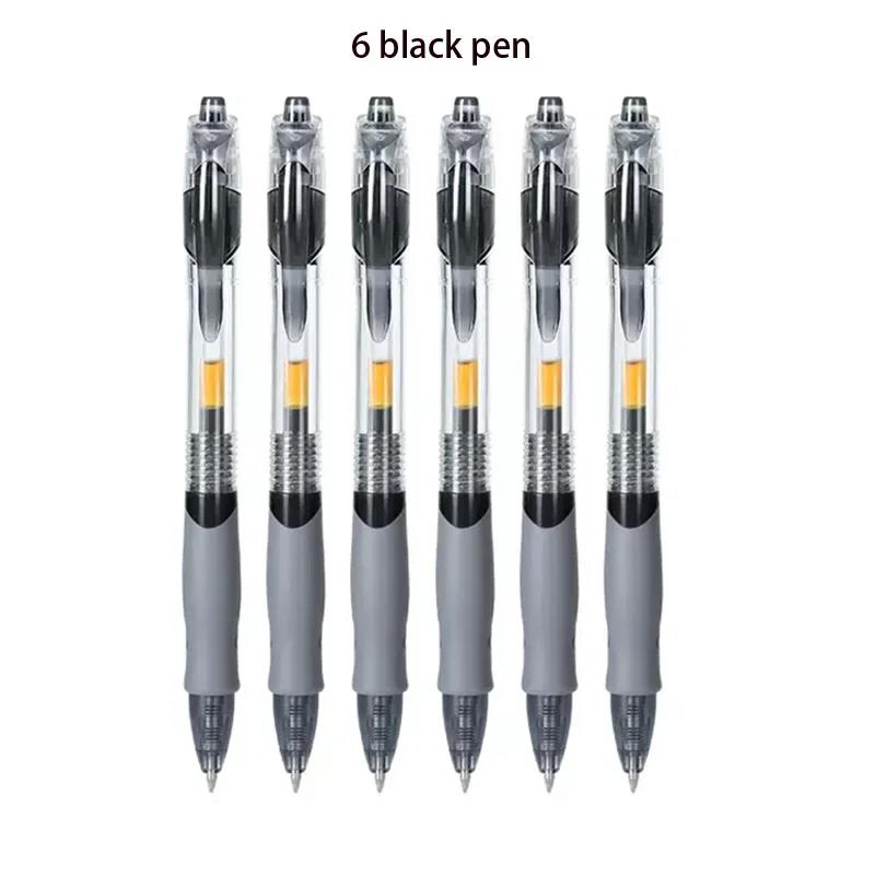 Retractable Gel Pens Refills Set Kawaii Stationery Writing Pen Black/Red/Blue Ink 0.5 Mm Ballpoint Pen Office School Supplies