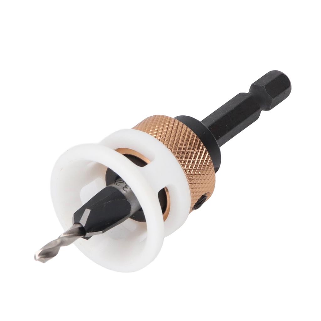 Countersink Drill Bit Set 4 Flute Aluminium Alloy Adjustable Depth Countersink Wood Drill Bit Set