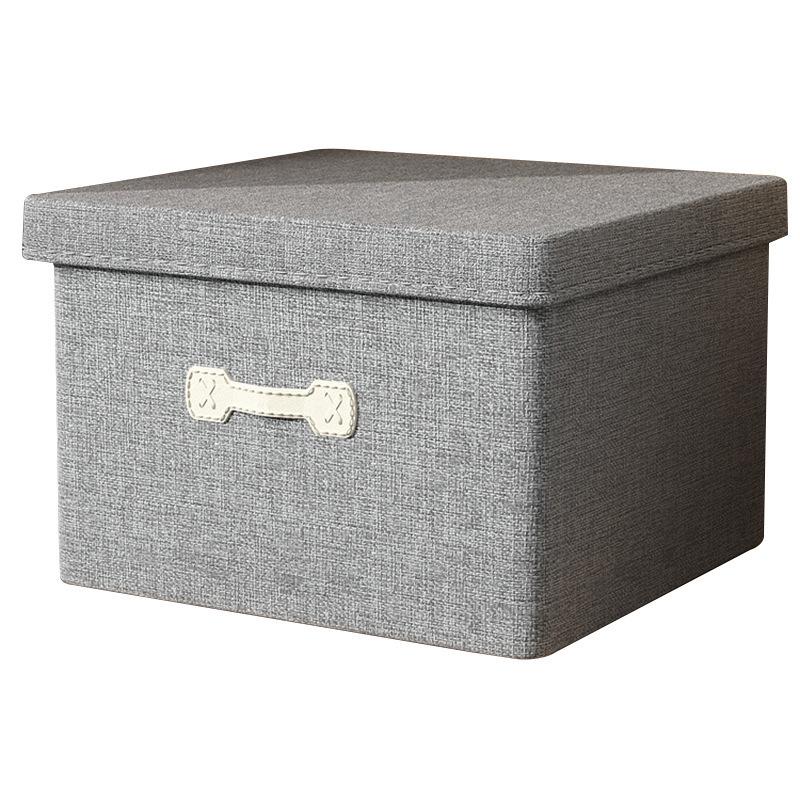 Portable Cotton and Linen Storage Box with Lid for Clothes and Toys, Foldable Cabinet Organizer