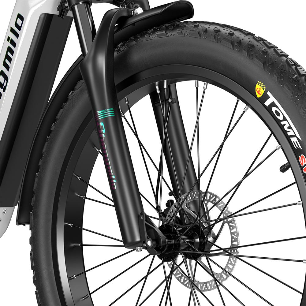 Shengmilo Электровелосипед MX06 с низкой рамой, двигатель 500 Вт, аккумулятор Samsung 48 В 17,5 Ач, гидравлические тормоза, 26" фэт-байк для поездок на работу и бездорожья