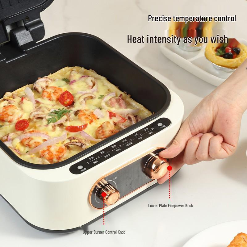 Многофункциональная электрическая шабу-шабу и гриль блинница: Двусторонняя нагревательная поверхность, большая вместимость, сковорода для жарки и гриля высокой ценности.