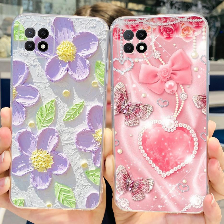Чехол для Oppo A73 5G CPH2161 Стильный окрашенный чехол Прозрачный силиконовый чехол для телефона Для Oppo A73 A 73 OppoA73 5G Задняя крышка Мягкие funda