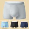 Men Boxer Underwear Elastic Mid-rise Tight Cut U-Convex Shorts Briefs Solid