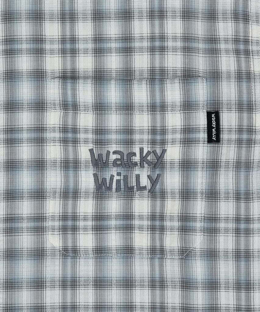 WACKY WILLY Big Check Short Sleeve Shirt Blue
