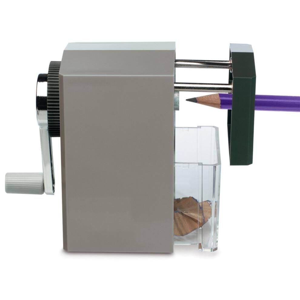 Swordfish ?Ikon? Desktop Manual Pencil Sharpener with Replaceable Helical Blade and Auto Stop Function [40100]