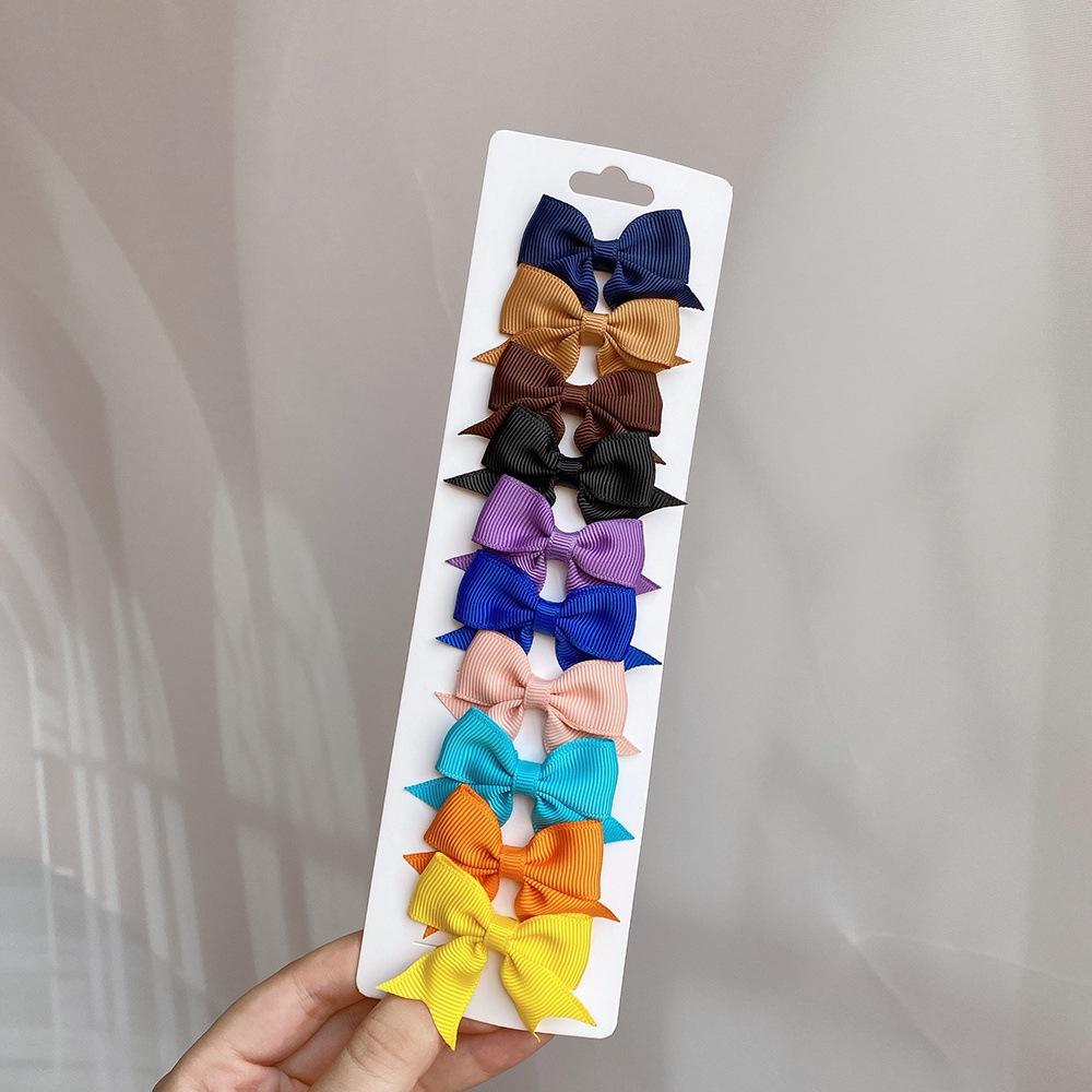10PCS New Swallowtail Bow Children's Hair Clips Hair Accessories Set Cute Hundred Girls Hair Cards