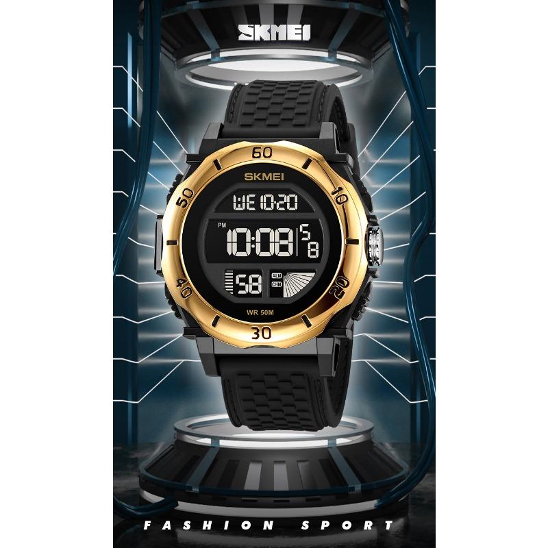 Skmei Часы для мужчин спортивные часы цифровые водонепроницаемые часы обратный отсчет из нержавеющей стали модные наручные часы наручные часы мужские часы 2099