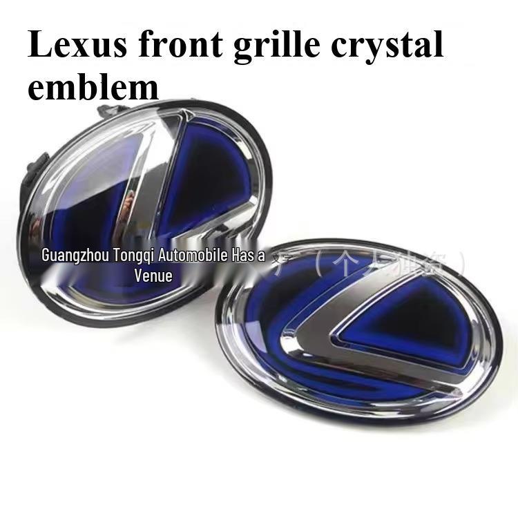 Эмблема решетки радиатора Lexus IS: Черные Зеркальные Хрустальные Наклейки с Логотипом спереди и сзади
