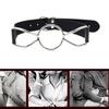 Регулируемый кожаный кляп-бабочка для чувственных ролевых игр и игр со связыванием для взрослых пар, секс-игрушка