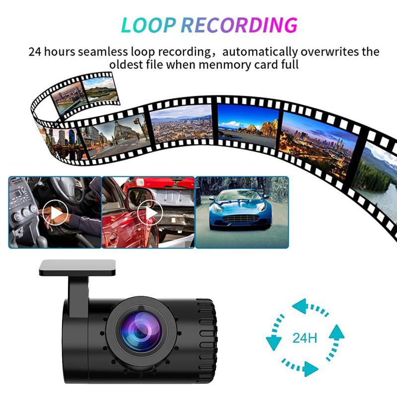 Android HD 1080P Camera ADAS Auto DVR USB No Screen170° Lens Wide Angle Driving Recorder