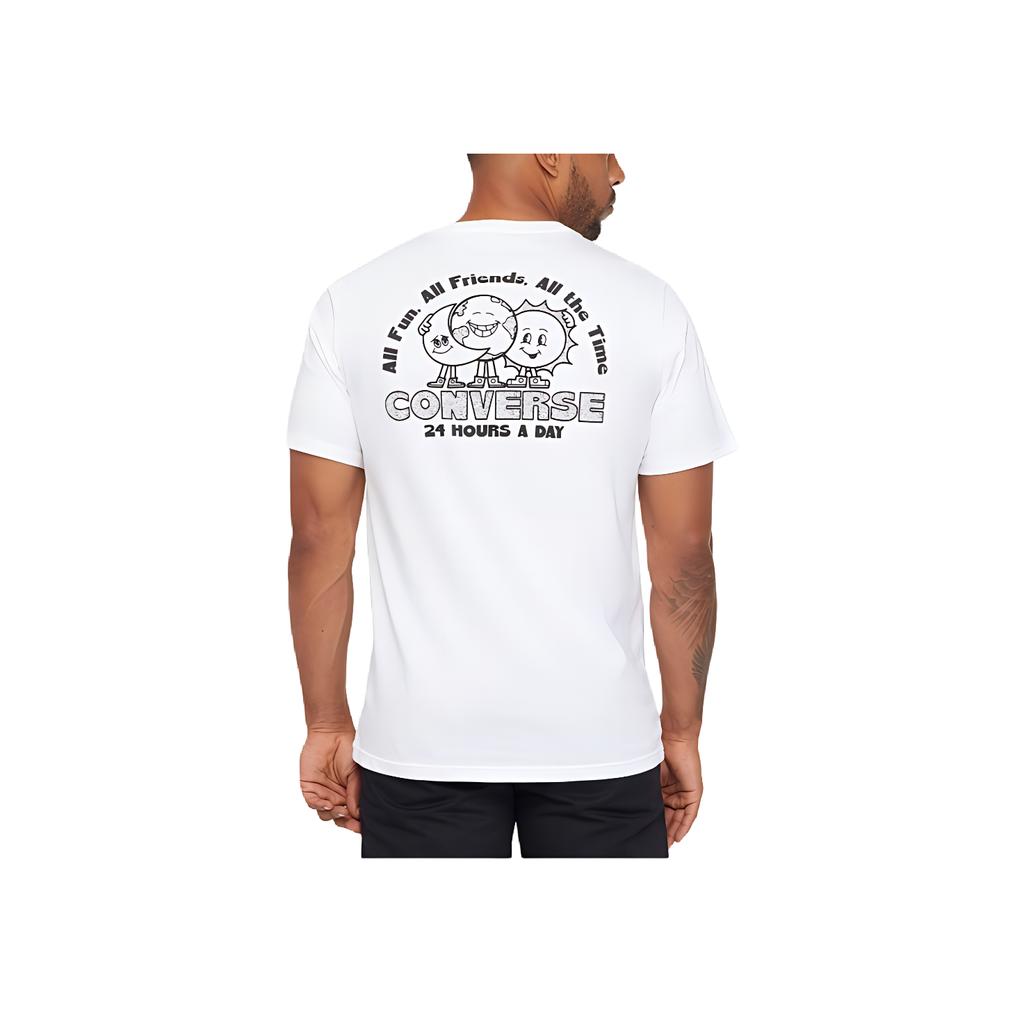 New Converse T Shirts Unisex White 10025277-A02