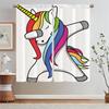 Cartoon Unicorn Curtains Child Room Pink Curtains On Offer Free Shipping Tulle for Living Room Decoration Blackout Curtain Curls