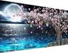 5D Lake Diamond Painting Adult Diamond Painting Moon DIY Full Diamond Crystal Arts and Crafts Gem Art Painting with Diamond Home Wall Decoration