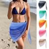 Beach Sheer Cover Up Skirt Gradient Color Chiffon Bikini Wrap Versatile Scarf Swimwear Shawl Sunscreen Cover Up
