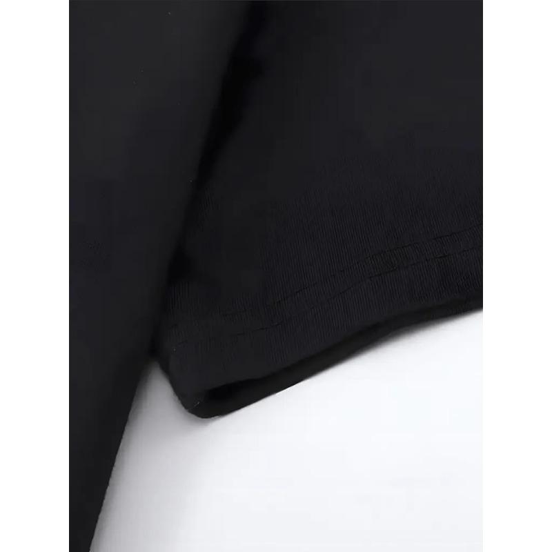 European sizes Vintage Distressed Black T-Shirt with Golden-Brown Rock & Roll Design - Featuring Bold Skull and Wings Artwork,