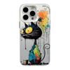 Чехол для iPhone 15 с граффити «Семья животных», модный хип-хоп стиль, серебристый IMD для 13 Pro, 14 Plus