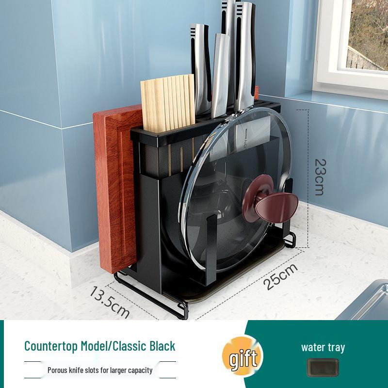 Многофункциональная подставка для хранения кухонных ножей и разделочных досок из нержавеющей стали