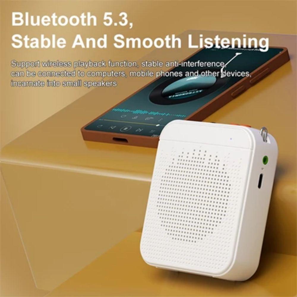 FM Radio Classroom Sound Speaker with Belt Sound Amplifier Wear-resistant Bluetooth Speaker Travel