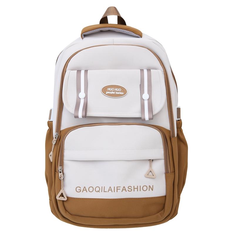 Контрастный цвет Студенческий школьный рюкзак Женский рюкзак большой вместимости Мужской рюкзак для компьютера